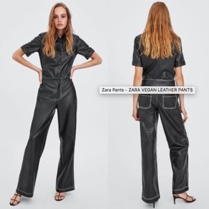 NWT Leather Pants- Zara- Vegan Leather